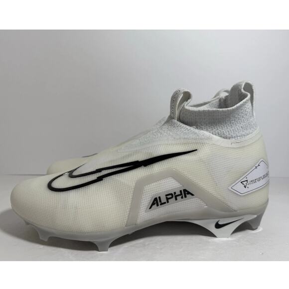 Nike Alpha Menace Elite 3 Football Cleats Size 13 White DM1792-109 Platinum - Picture 1 of 5